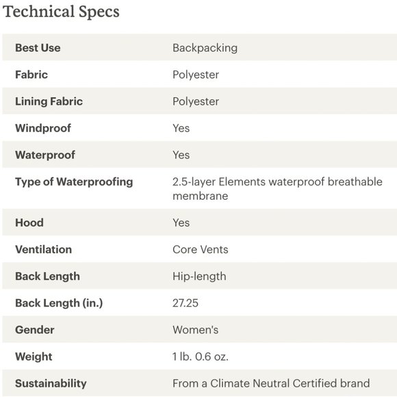 REI Co-op Talusphere Rain Jacket - Women's - small - Picture 5 of 5